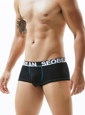 SEOBEAN/希宾男士内裤男平角短裤头棉质青年潮透气四角宽松大码