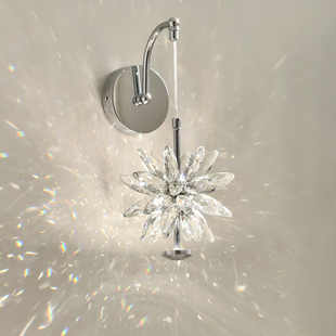 法式轻奢水晶壁灯高级感卧室床头灯中古风走廊走道玄关背景墙壁灯