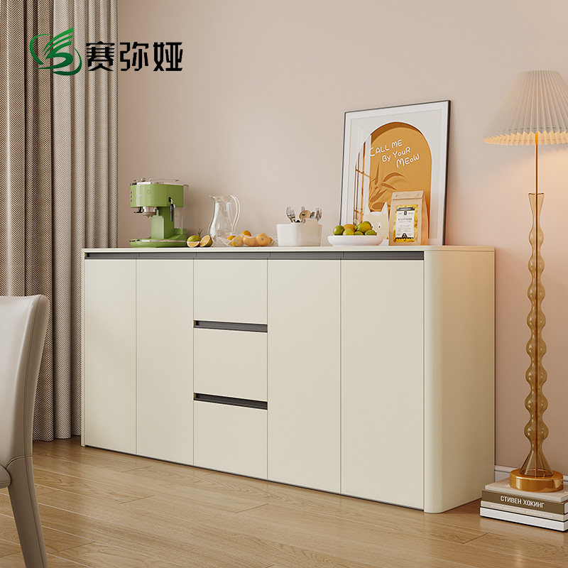 奶油风餐边柜现代简约靠墙一体厨房储物柜置物柜客厅收纳柜边柜,住宅家具,餐边柜,淘宝优惠券,粉丝福利购,淘宝优惠卷