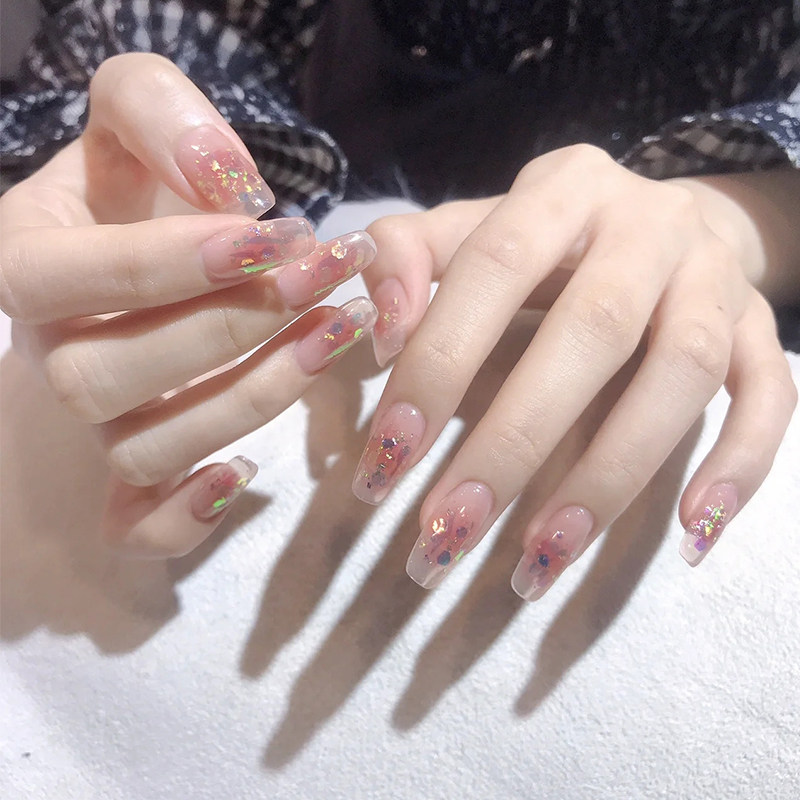 amy冰透巨闪腮红成品甲片
