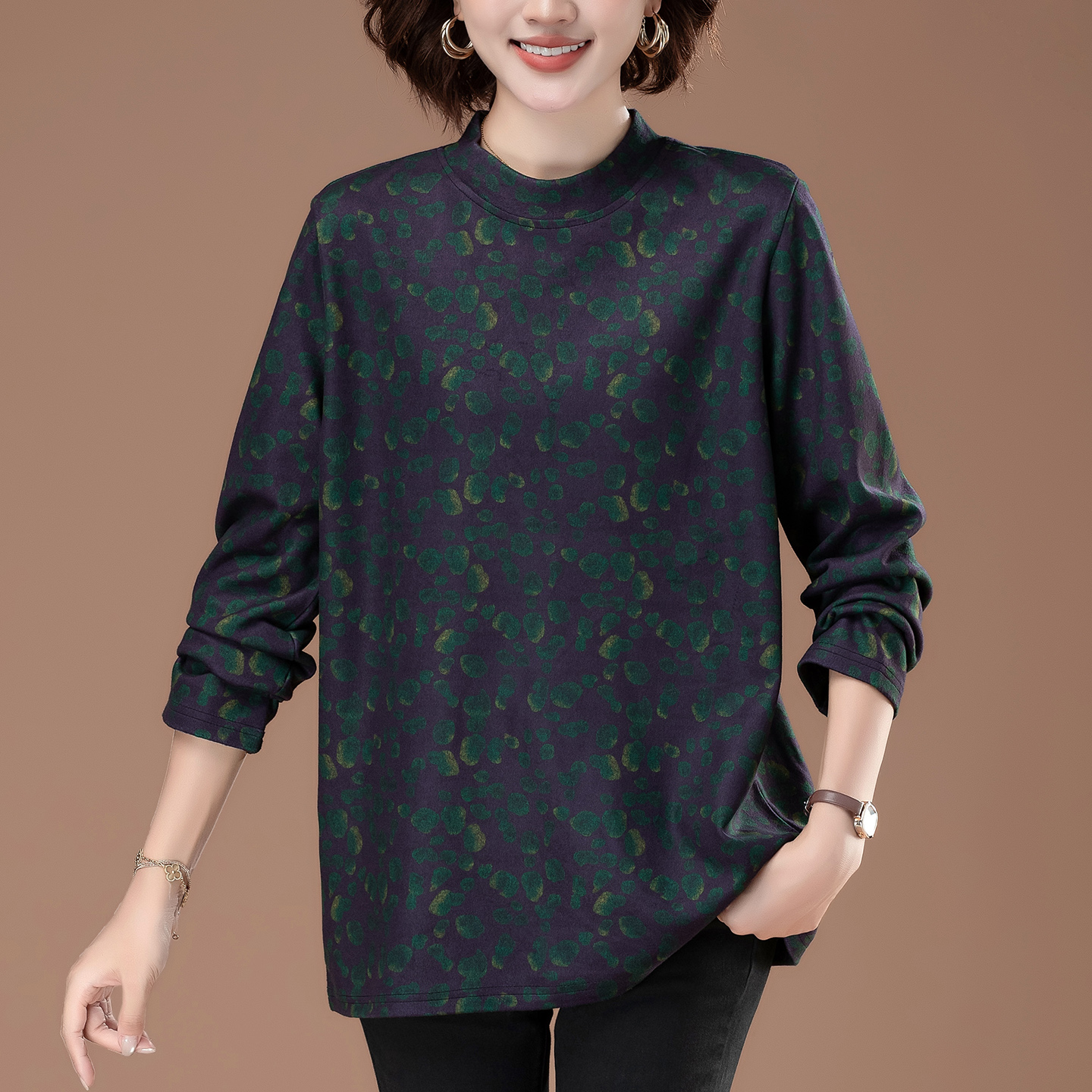 洋气内搭打底衫女大码胖mm遮肚子