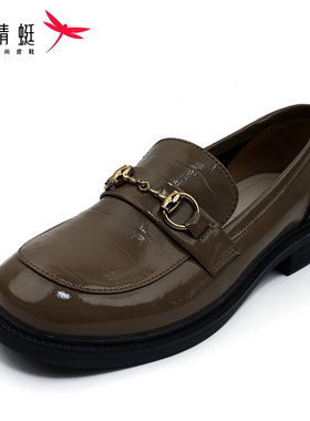 REDDRAGONFLY/红蜻蜓时尚英伦风舒适透气软底浅口单鞋女QB3200425