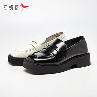 休閑通勤一腳蹬厚底真皮單鞋 女MB4710134 紅蜻蜓時(shí)尚 REDDRAGONFLY