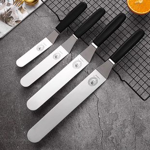 不锈钢奶油抹刀直角做生日蛋糕专用裱花小刮刀曲吻刀抹面烘焙工具