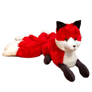 九尾狐公仔可爱白狐狸毛绒玩具床上玩偶布娃娃儿童生日礼物送女孩