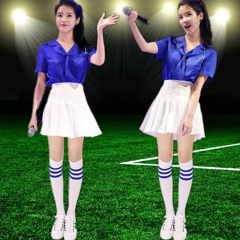 女啦啦队儿童啦啦操少女时代学院风运动会拉拉操啦啦裙演出服装