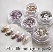 日本ANNUUM进口材质爆闪亮粉银针系列ins流行美甲饰品素材part2