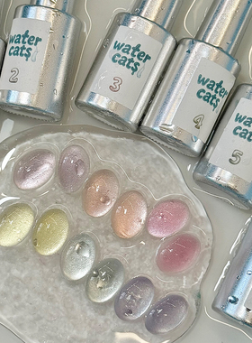 ANNUUM日本进口水精灵猫眼胶2025春夏季ins彩虹玻璃珠美甲甲油胶