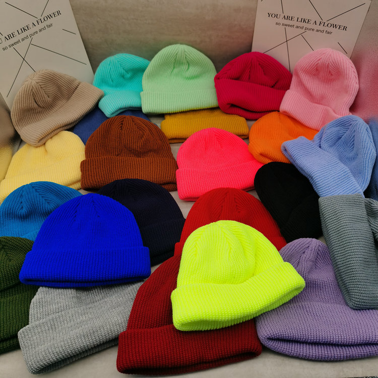 1-5岁儿童圆顶秋冬针织毛线帽子女男小孩帽子
