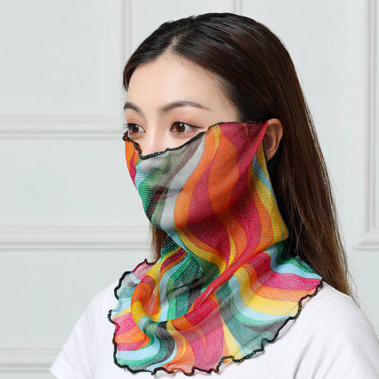 夏季薄款百搭风防晒护劲脖子纱巾