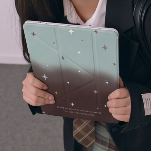 【3+y折百变搭扣】渐变适用华为matepad11.5s小米平板8第11代ipadair8保护套oppo5绿色vivo带笔槽12.2壳7艺术