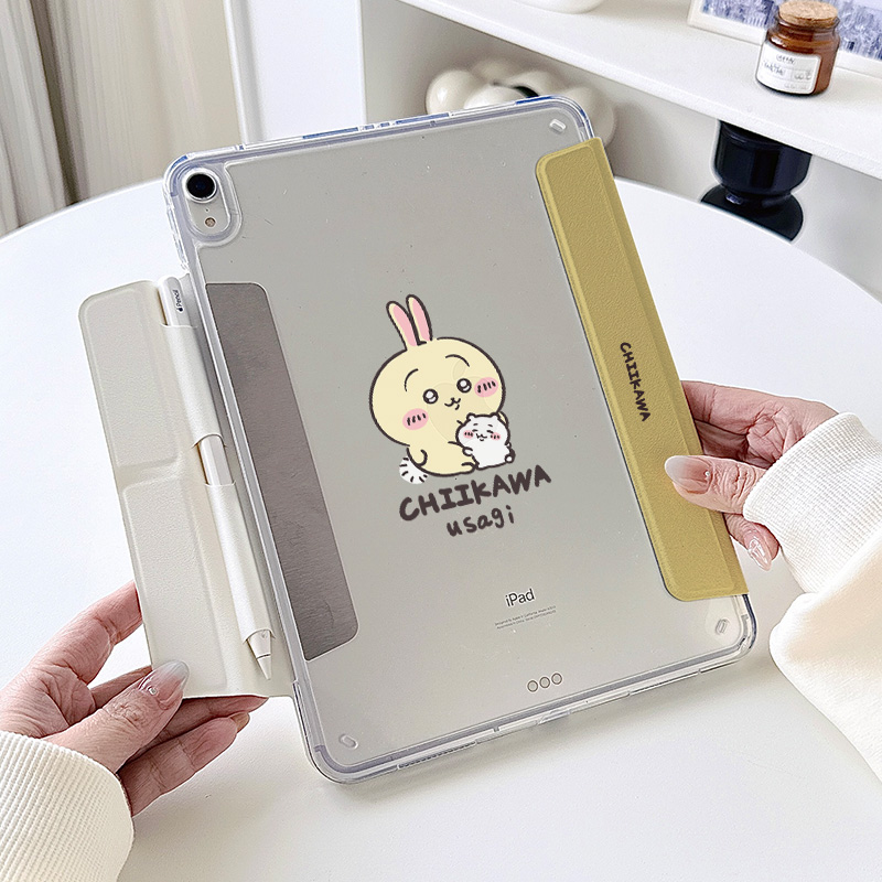 【3+y折无笔槽x可拆分】卡通鼠ipadair7保护套适用华为matepad11.5s透明2025pro11代带搭扣12.2壳13小米平板6