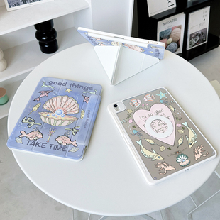 磁吸分离ipadair7保护套适用华为matepad12.2透明苹果pro11代12带笔槽13小米平板6壳11.5s y折x艺术珍珠