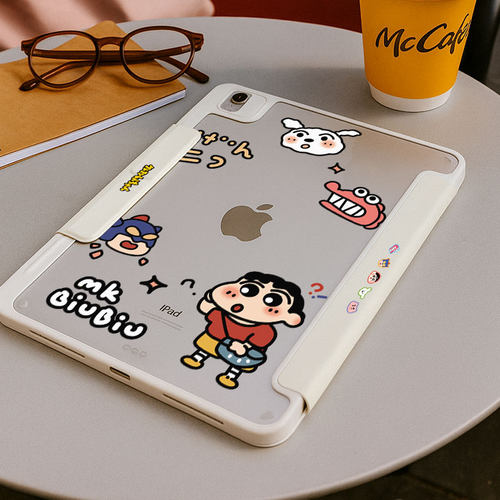 【3+Y折搭扣带笔槽】小新ipadair7保护套适用华为matepad12.2小米8pro11.2亚克力一加2透明第11代壳oppo3女生