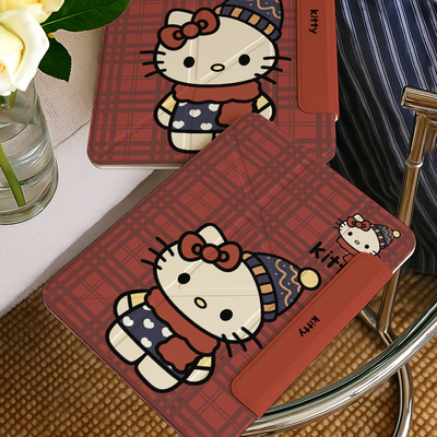 【百变搭扣格纹kt】适用苹果ipadair7保护套KT第11代华为matepad12.2透明小米平板6pro带笔槽12壳5荣耀12.3