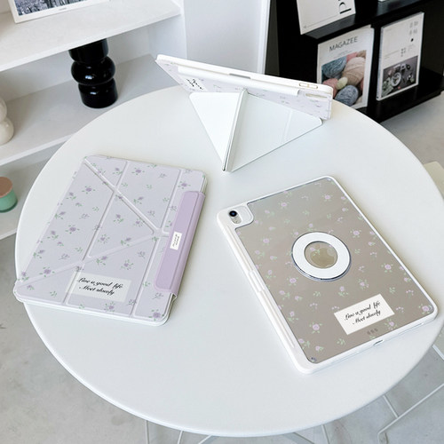 【3+y折x磁吸拆分】碎花苹果ipadair7保护套第11代pro13华为matepad11.5s小米平板6透明12.2壳13.2带笔槽10.8