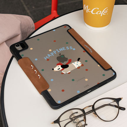 【3+y折百变搭扣】腊肠狗适用小米平板8卡通第11代ipadair7保护套oppo可爱vivo4带笔槽华为matepad12.2壳一加