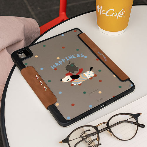 【3+y折百变搭扣】腊肠狗适用小米平板8卡通第11代ipadair7保护套oppo可爱vivo4带笔槽华为matepad12.2壳一加