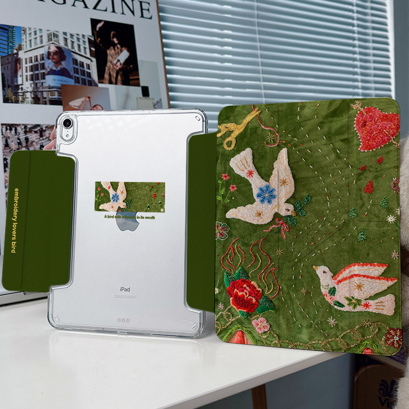 【搭扣亚克力x兼容笔套】ipadair6保护套适用华为平板matepad11.5s透明防弯12苹果2壳mini7无笔槽pro11情侣9