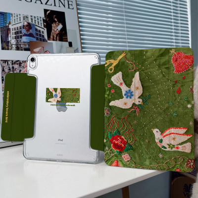 【搭扣亚克力x兼容笔套】ipadair6保护套适用华为平板matepad11.5s透明防弯12苹果2壳mini7无笔槽pro11情侣9