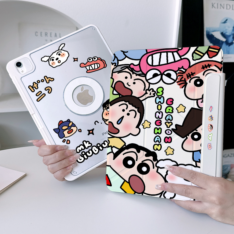 【Y折磁吸拆分x带笔槽】可爱男ipadair7保护套适用苹果平板pro11代华为matepad11.5s透明mini亚克力小米6壳12
