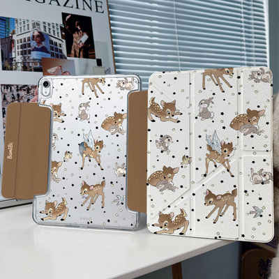 【3+y折带笔槽】鹿ipadair7保护套适用华为matepad11.5s小米平板8防摔iqoo2荣耀vivo5第11代pro12透明壳6斑比