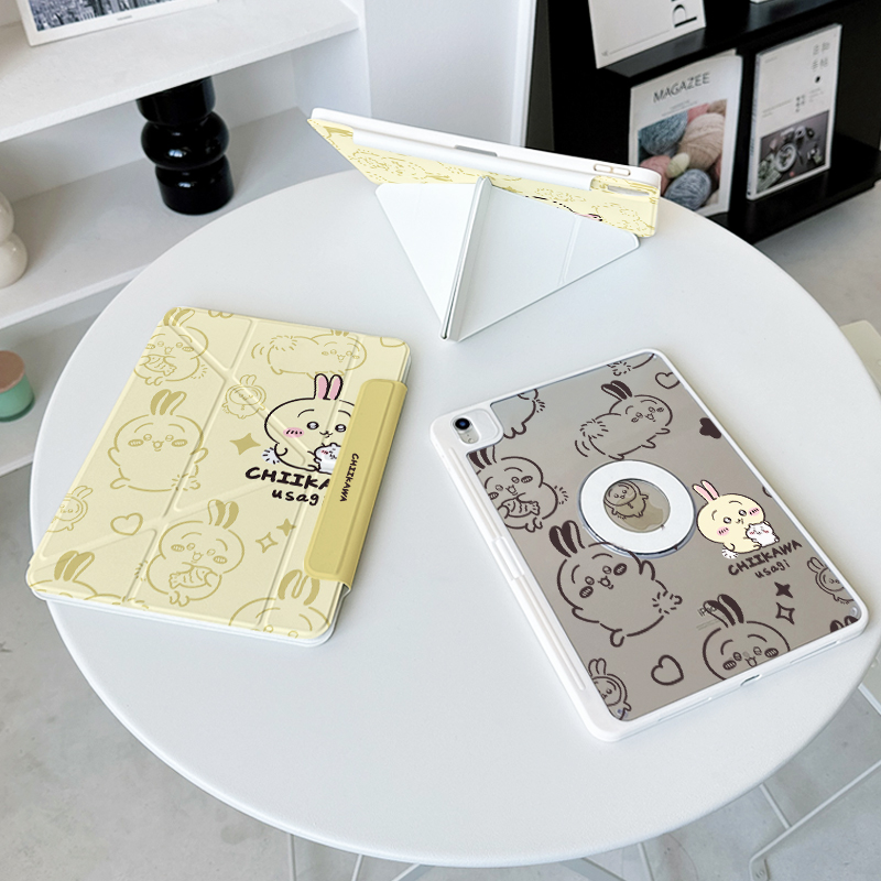 【3+Y折x磁吸拆分】兔子适用ipadair7保护套苹果pro11代华为matepad12.2小米平板6壳11.5s透明10.9带笔槽mini