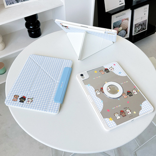 ipadair7保护套适用苹果13小米平板6pro第11代2透明vivo5壳iqoo12.1狗狗华为matepad11.5s y折x磁吸拆分