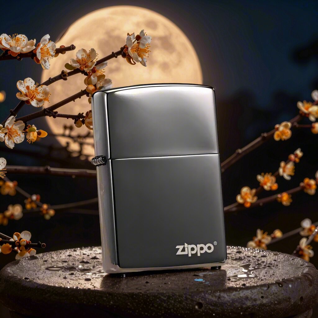 美国正品zippo之宝芝宝防风打火机150zl黑冰镜面标志羽毛虎送礼