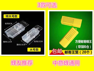 新款邮寄蜂王笼囚王专用储王器大号双仓关扣蜂王器养蜜蜂工具王笼
