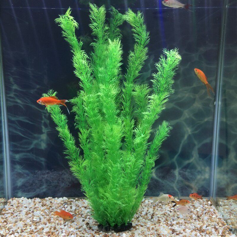 包邮仿真塑料水草鱼缸造景大号柔软植物梦幻水族箱假山绿色摆件