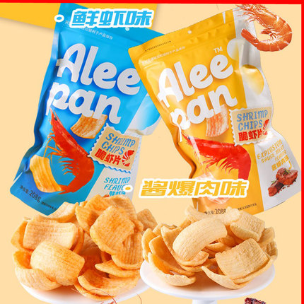 艾香伴脆虾片鲜虾片薄薯片膨化童年怀旧办公室解馋零食品休闲小吃