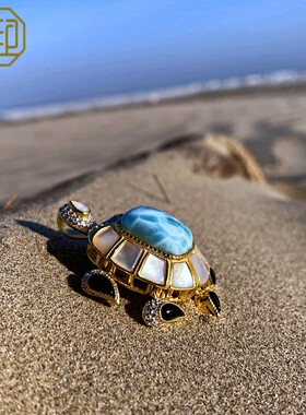 唯莎原创设计海纹石纯银吊坠女