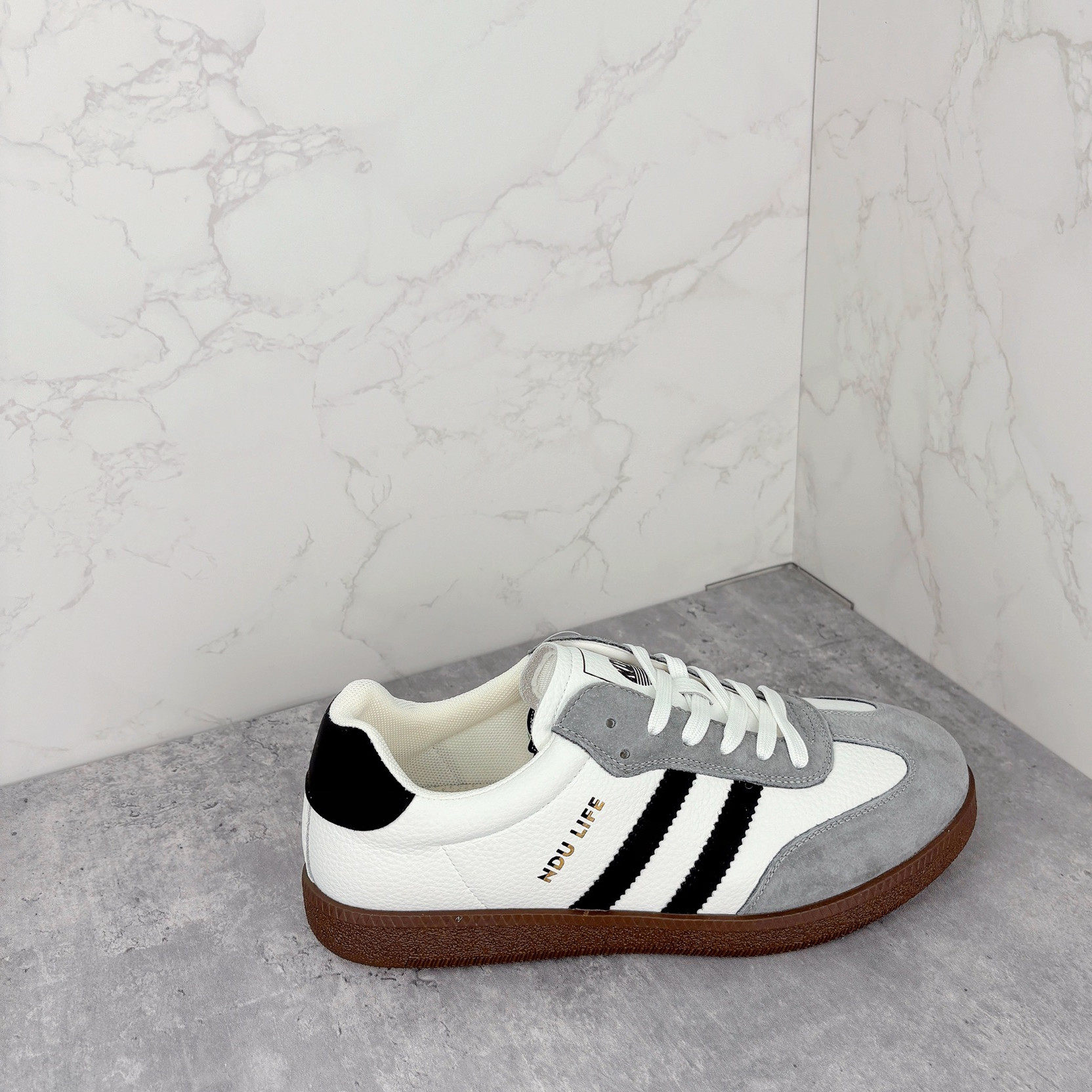 NDU德训鞋小白鞋女复古训练休闲系带恩度跑步运动鞋百搭平底板鞋