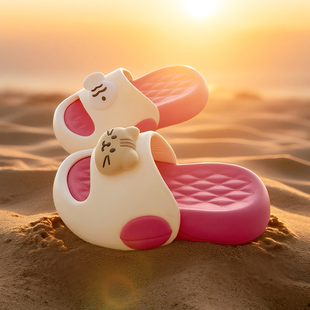 糖小糖 小众设计可爱ins室内凉拖鞋女款厚底增高外穿夏季一字拖鞋