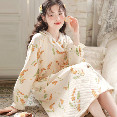 富朵空气棉哺乳裙夹棉保暖