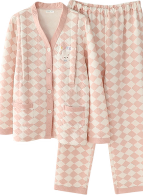 富朵春夏月子服产后纯棉纱布