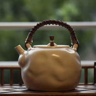 汇茶景德镇梵山堂苏打釉陶壶听云壶煮水壶炭烧电用耐高温白泥陶壶