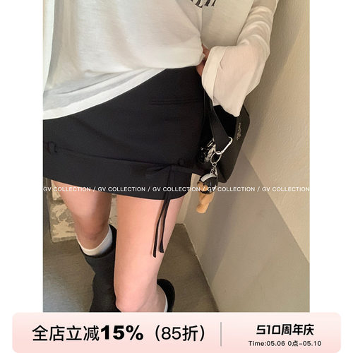 GV大白哥 私服进阶 蝴蝶结半身裙防走光裙裤短款简约百搭休闲裤女