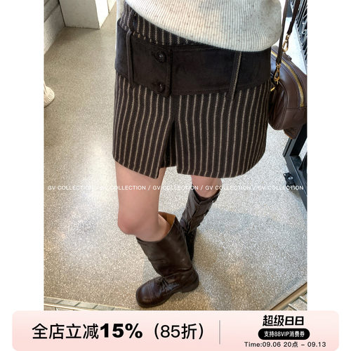 磨毛半身裙防走光裙裤