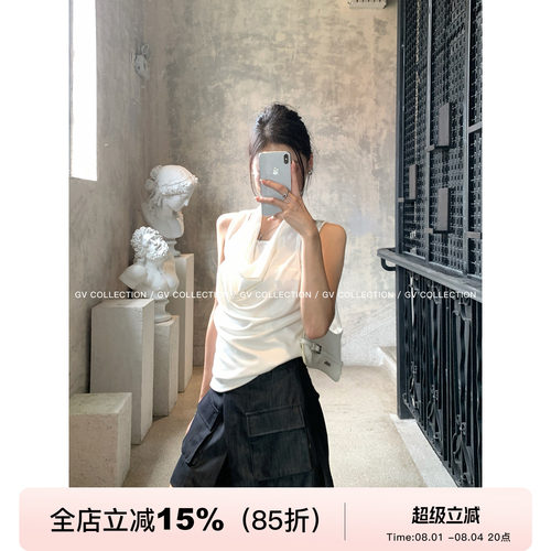 大口袋轻薄丝滑解构短裙裙裤