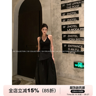GV大白哥 轻薄设计感 夏日工装花苞收脚休闲九分裤设计感裤子女
