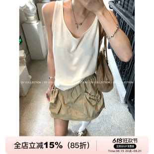 GV大白哥 松弛万金油 莱赛尔亚麻舒适感无袖背心设计感夏新款上衣