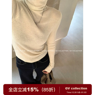 柔软贴身 新款 薄款 打底上衣冬季 保暖 美丽诺羊毛高领修身 GV大白哥