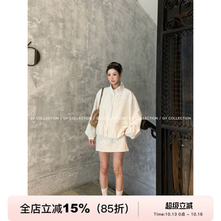 GV大白哥 Airy Fit柔系松弛 蕾丝棉麻夹克外套半身裙套装2026秋季