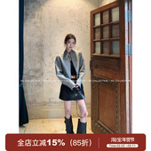 GV大白哥 外套女气质 新款 鎏光银河 细节立领正肩细闪夹克上衣春季