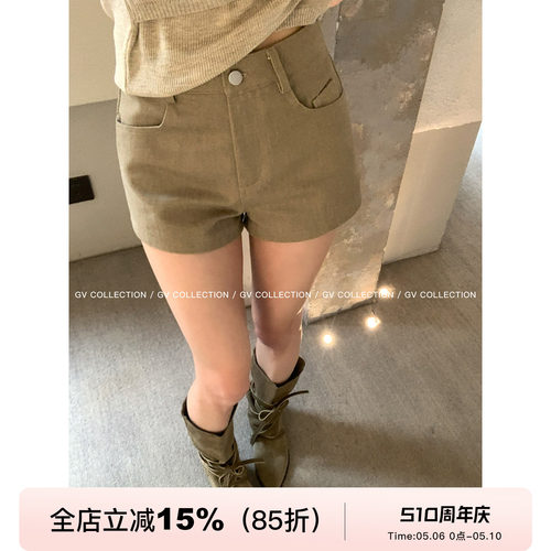 直筒棉感百搭日常牛仔短裤