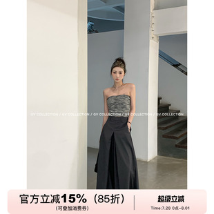 春夏新款 GV大白哥 超重工垂墜闊腿西褲 女遮肉酷颯褲 雅痞西褲 子潮