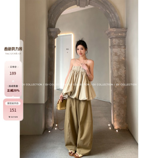 【3.23 20点 立减20%】初夏俏皮 设计感花苞吊带上衣