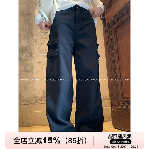 美式街头慵懒休闲直筒工装裤